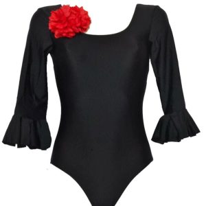 Body enfant manches 3/4 volantées